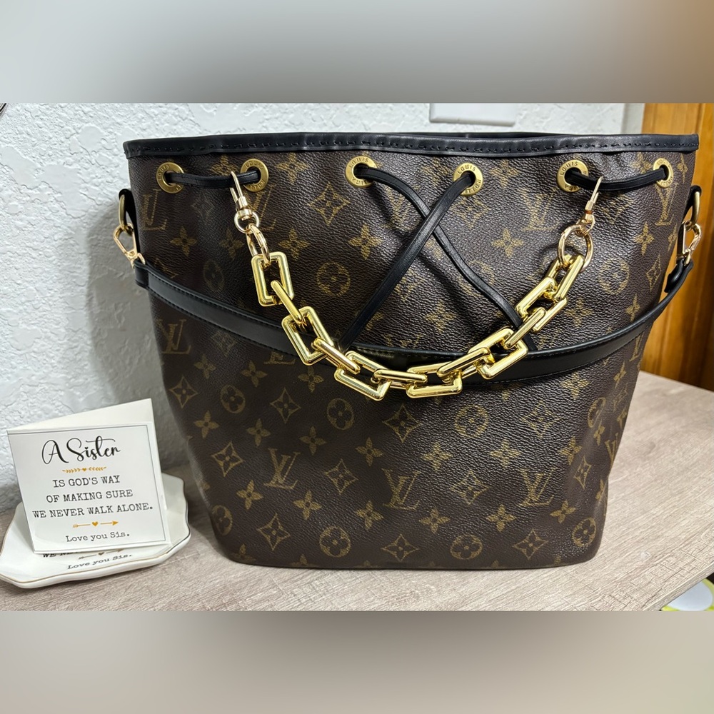 Louis Vuitton Brown Monogram Shoulder Bag with Timeless Appeal